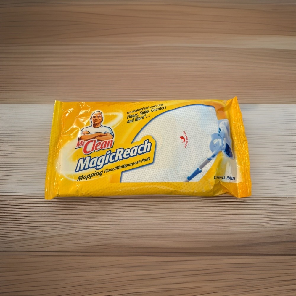 New Mr. Clean MagicReach Mopping Floor Multipurpose 12 Refill Pads Disco Sealed‎